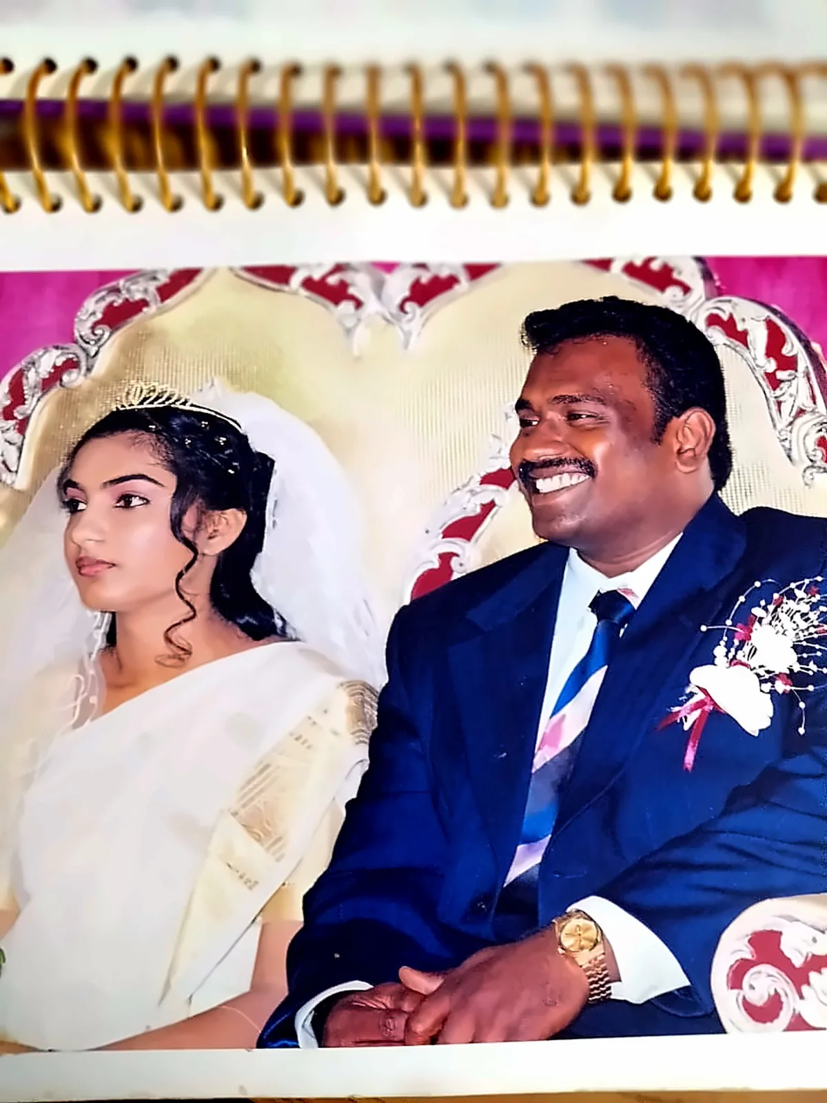 Classic wedding stage with bridal seating and traditional décor at a Chennai Christian wedding
