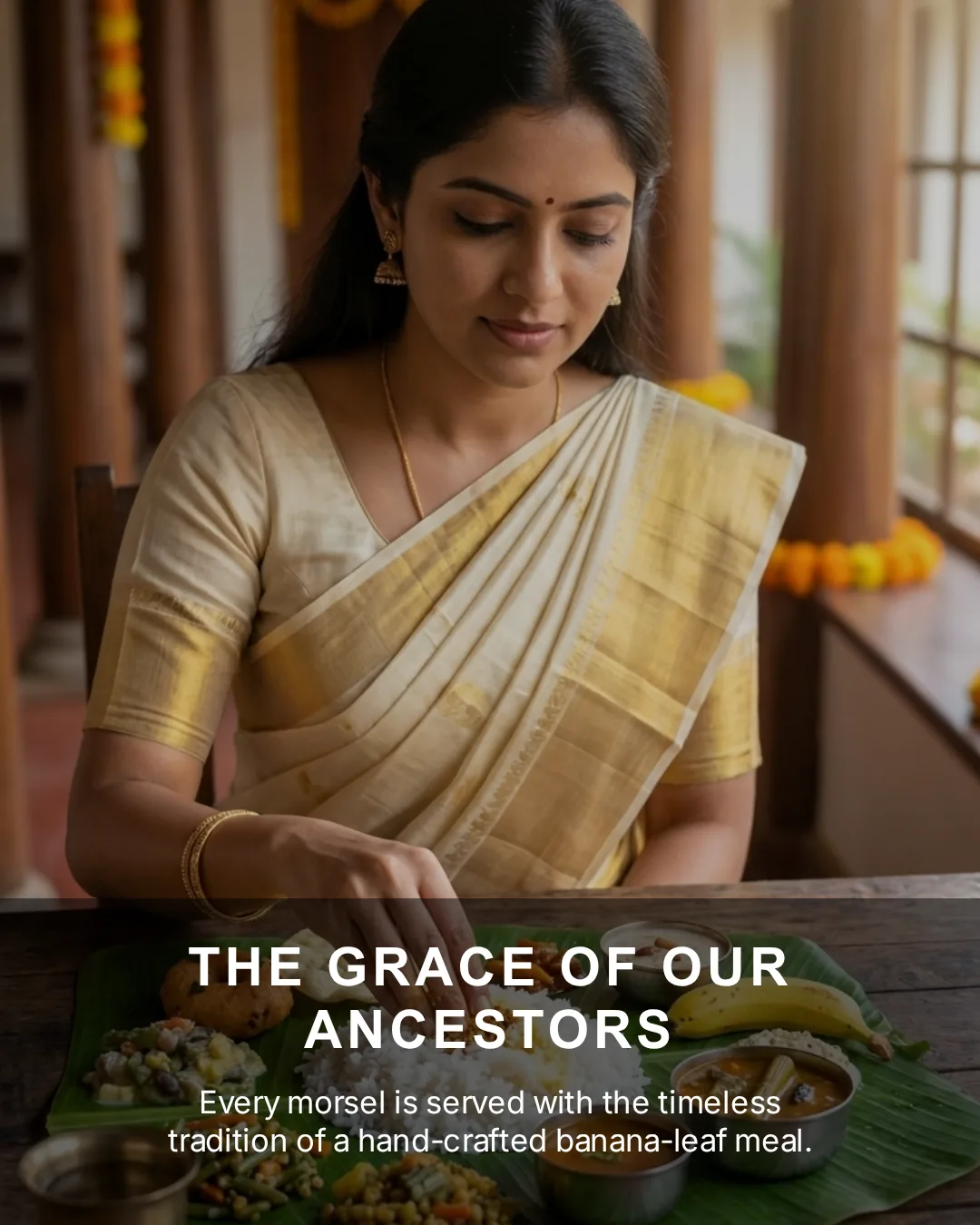 The grace of our ancestors — traditional hand-crafted banana-leaf meal